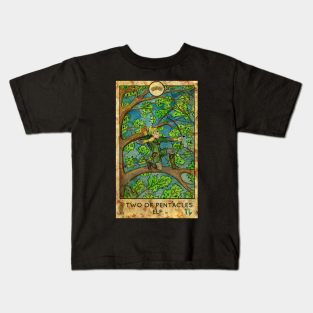 Two Of Pentacles. Minor Arcana Tarot Card Design. Kids T-Shirt